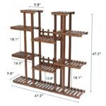 9 tier wooden plant shelf for indoor plants and display 278 1