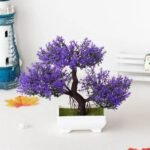 bonsai petit arbre artificiel pour decoration et cadeau purple artificial plants 218 1