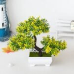 bonsai petit arbre artificiel pour decoration et cadeau yellow artificial plants 781 1