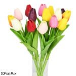 bouquet de 10pcs fleurs artificielles tulipes realistes artificial flowers 105 1