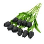 Bouquet De 10pcs De Fleurs Artificielles Tulipes Réalistes
