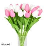 Bouquet De 10pcs De Fleurs Artificielles Tulipes Réalistes