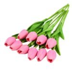 bouquet de 10pcs fleurs artificielles tulipes realistes artificial flowers 777 1