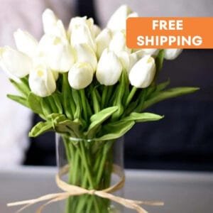 Bouquet De 10pcs De Fleurs Artificielles Tulipes Réalistes