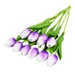 bouquet de 10pcs fleurs artificielles tulipes realistes k artificial flowers 774 1