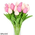bouquet de 10pcs fleurs artificielles tulipes realistes mix5 artificial flowers 451 1