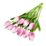 Bouquet De 10pcs De Fleurs Artificielles Tulipes Réalistes - o