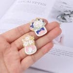 Broche Mignonne Et Romantique En Alliage De Zinc