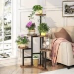 ce support pour plantes parfait votre espace ajoute du charme brown corner plant shelf 217 1