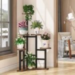 ce support pour plantes parfait votre espace ajoute du charme brown corner plant shelf 556 1