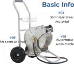 chariot a tuyau en inox resistant pour 200 ft de united states 781 1