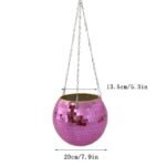disco ball hanging flower pot for plant lovers pink 20 222 1