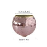 disco ball hanging flower pot for plant lovers rose gold 20 476 1