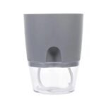 durable transparent flower pot for indoor and outdoor gray 2 196 1