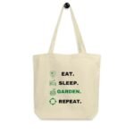 Sac fourre-tout de routine du jardinier écologique pour les essentiels quotidiens