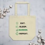 Sac fourre-tout de routine du jardinier écologique pour les essentiels quotidiens