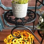 Étagère à plantes en fer élégante pour la décoration intérieure et extérieure