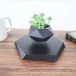 elegant levitating planter for small plants and succulents black 430 1