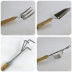 ergonomic stainless steel weeder with wooden handle 591 1