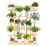 etagere a plantes en bambou elegante 9 niveaux pour interieur 381 1
