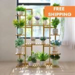 etagere a plantes en bambou elegante 9 niveaux pour interieur 583 1