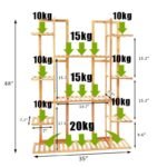 etagere a plantes en bambou elegante 9 niveaux pour interieur 761 1