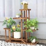 étagère à Plantes En Bois à 6 Niveaux Pour Intérieur Et Extérieur