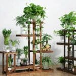 étagère à Plantes En Bois à 6 Niveaux Pour Intérieur Et Extérieur