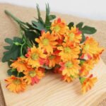 fleurs artificielles dautomne pour embellir votre espace orange 911 1