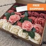 fleurs en rose artificielle pe foam pour decorations elegantes artificial flowers 197 1