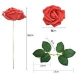 fleurs en rose artificielle pe foam pour decorations elegantes artificial flowers 917 1