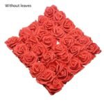 fleurs en rose artificielle pe foam pour decorations elegantes f06 red 10pcs 943 1