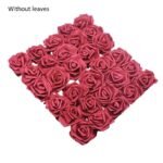 fleurs en rose artificielle pe foam pour decorations elegantes f08 burgundy 10pcs 223 1