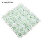 fleurs en rose artificielle pe foam pour decorations elegantes f11 light green 10pcs 113 1