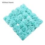 fleurs en rose artificielle pe foam pour decorations elegantes f13 teal 10pcs 928 1
