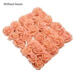 fleurs en rose artificielle pe foam pour decorations elegantes f14 orange 10pcs 681 1