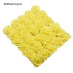 fleurs en rose artificielle pe foam pour decorations elegantes f15 yellow 10pcs 491 1