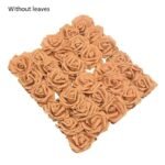 fleurs en rose artificielle pe foam pour decorations elegantes f19 khaki 10pcs 562 1
