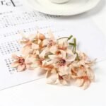 fleurs en soie artificielle 20pcs orchidee magnolia degrade light orange 10pcs 922 1