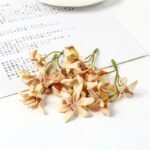fleurs en soie artificielle 20pcs orchidee magnolia degrade yeyellowllow 238 1