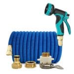 Flexible Et Résistant: Votre Jardin Avec Notre Tuyau D’eau - 1/2’’ / 25ft-7.5m Extended / Blue Kit