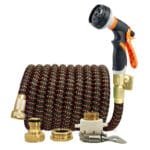 Flexible Et Résistant: Votre Jardin Avec Notre Tuyau D’eau - 1/2’’ / 25ft-7.5m Extended / Black Orange Kit