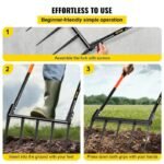 Fourche à Large En Acier à Tines, Outil De Jardinage Durable