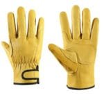 Gants De Travail En Cuir D’agneau: Protection Et Confort Supérieurs - Jaune