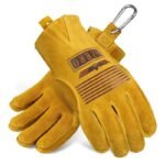 gants de travail en cuir vache extensibles a prise robuste gloves 663 1