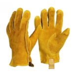 gants de travail en cuir vache extensibles a prise robuste yellow no logo xl gloves 259 1