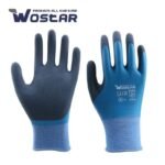 gants de travail en latex avec grip exceptionnel et flexibilite blue l gloves 281 1