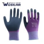 gants de travail en latex avec grip exceptionnel et flexibilite purple s gloves 961 1