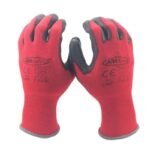 gants de travail en nylon avec revetement pu pour travaux precision pu1350 rblk s 554 1