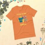 T-shirt de bureau de jardin en coton filé à l&rsquo;anneau doux et couleurs chinées